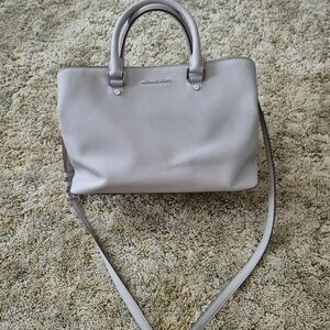 Michael Kors Gray Leather Tote Bag